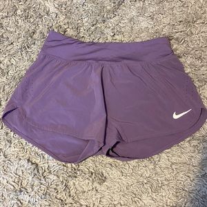 Nike tie purple shorts